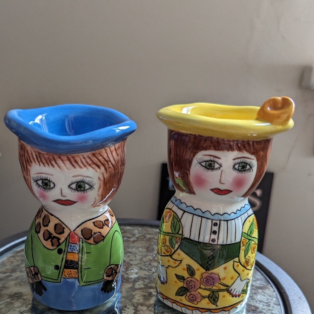 Ganz Bella Casa Lady Egg Cups Designed by Susan Paley